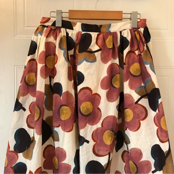 Floral Lined full circle midi skirt - Picture 3 of 12